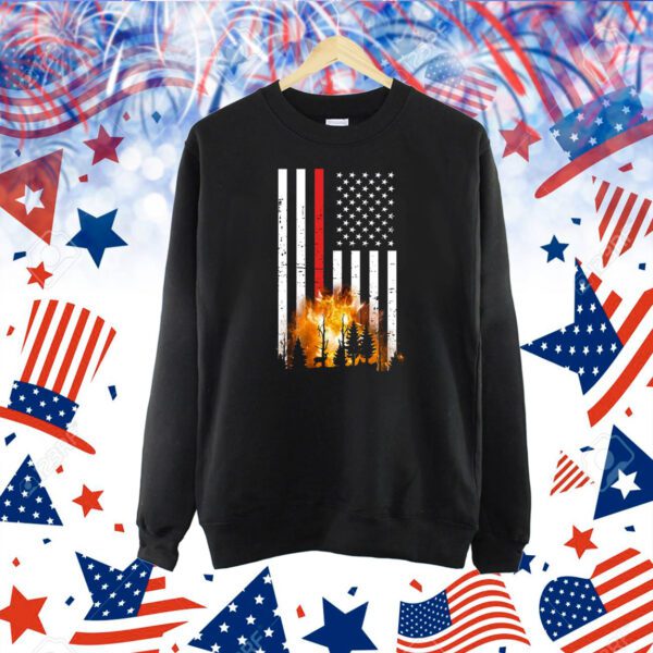 California Firefighter US Flag Shirt