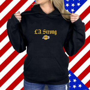 Los Angeles Lakers Fanatics Black LA Strong Shirt