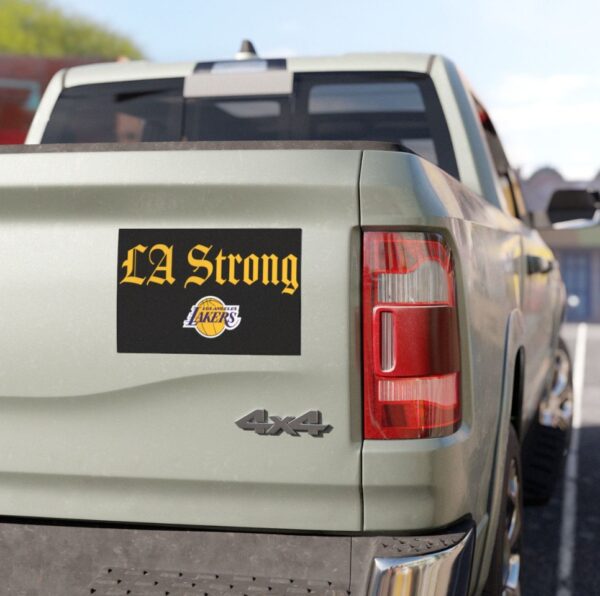 Los Angeles Lakers LA Strong Car Magnet