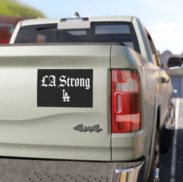 Los Angeles Dodgers LA Strong Car Magnet